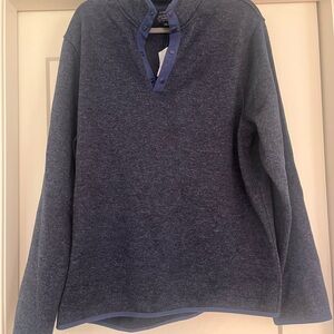 J. Crew Factory Men's Navy Pullover with Buttoned Collar